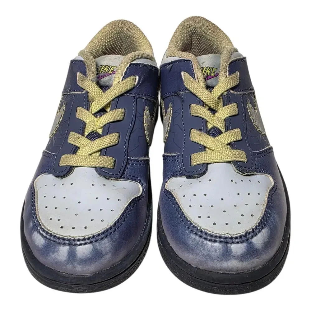Nike‎ Dunk Low PS “I Am Fearless” Blue Grey Kids Sneakers 10C FQ8358-491 Rare